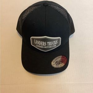 Landers Trucks baseball hat black with snap back.